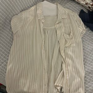 Japaa Cream Striped Blouse